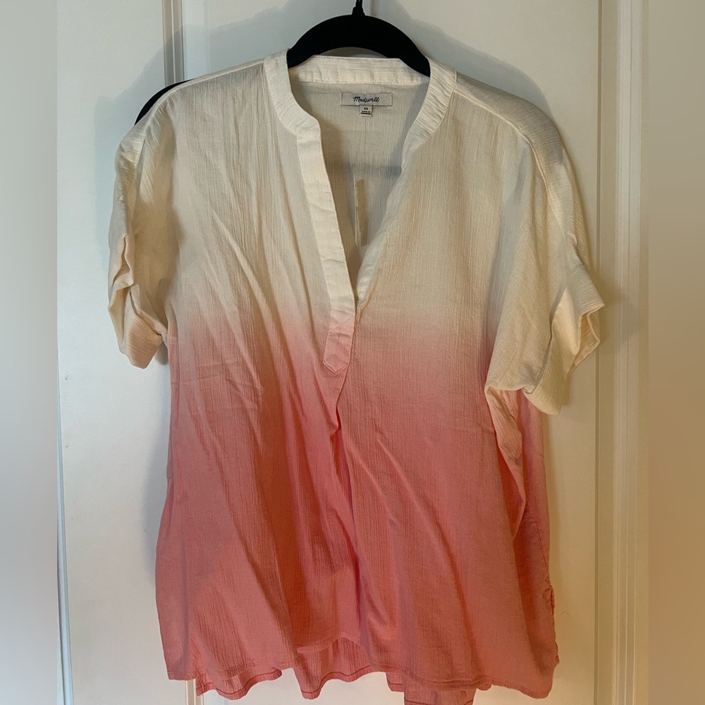 Madewell Ombré shortsleeved blouse